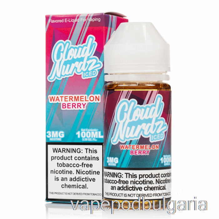 Vape Течности Iced Watermelon Berry - Cloud Nurdz - 100ml 3mg